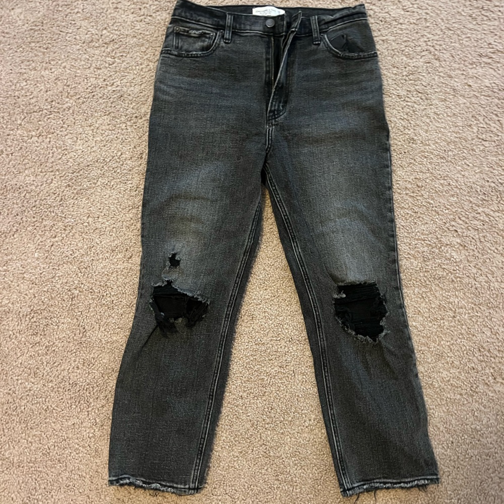 Abercrombie & Fitch Ankle Straight Ultra High Rise Jean